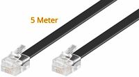 Goobay P1 kabel 6 meter RJ12-RJ12 Zwart