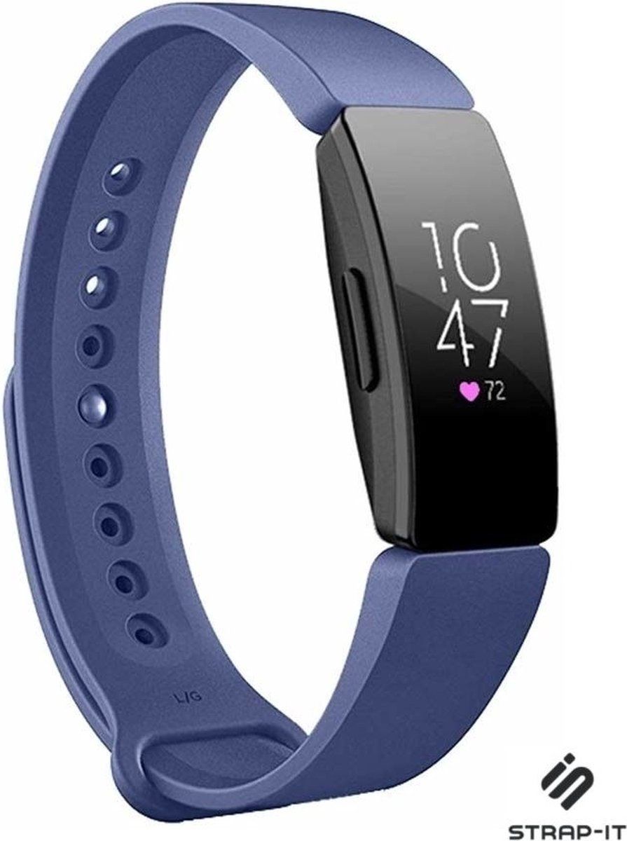 Strap-it Siliconen Smartwatch bandje - blauw - Geschikt voor Fitbit Inspire / Inspire HR / Inspire 2