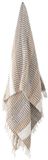 Bloomingville Plaid Memmo 130 x 160 cm Rayé Coton Brun/Blanc