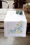 Vervaco Loper kit Groene vlinders - 40 x 100 cm
