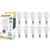 LED-lamp, standaard A60, E27-fitting, 15W (1520 lumen komt overeen met 100W), natuurlijk wit licht 4000K, SMD-technologie, 200° bundel, verpakking van 10 lampen