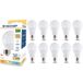 LED-lamp, standaard A60, E27-fitting, 15W (1520 lumen komt overeen met 100W), natuurlijk wit licht 4000K, SMD-technologie, 200° bundel, verpakking van 10 lampen