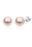Nenalina - Oorbellen - Oorstekers Klassiek met Synthetische Parel in 925 Sterling Zilver - Dames