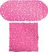 MSV Douche/bad anti-slip matten set badkamer - pvc - 2x stuks - fuchsia roze - 2 formaten