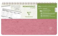 Clairefontaine 783496C Collectie Nomaddict (ex Age Bag) Schrift met Spiraalbinding My.weekly.planner Oudroze 29,7x17cm - 120 Afscheurbare Pagina's - Weekplanner Gestippeld - Papier 90g - Omslag Karton