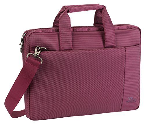RIVACASE Notebooktas tot 13,3 inch - Moderne tas met extra vakken en extra versterkte zijwanden - Paars