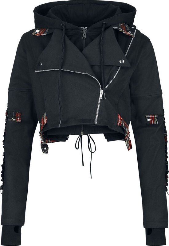 Heartless Graveyard Jacket Dames Tussenseizoensjas - zwart/rood - XS