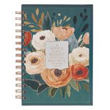 Journal Christian Art Gifts Inc Journal Spiral Multi-Color Floral Joy Patient Faithful Rom. 12:12