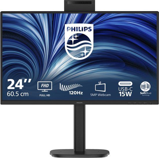 Philips 3000 series 24B2N3200JH/00 computer monitor 60,5 cm (23.8") 1920 x 1080 Pixels Full HD LCD Zwart