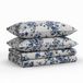 TRIBECA LIVING Lissabon blauw/Multi Cal koning 300 draad telling katoen extra diepe zak afgedrukt blad set