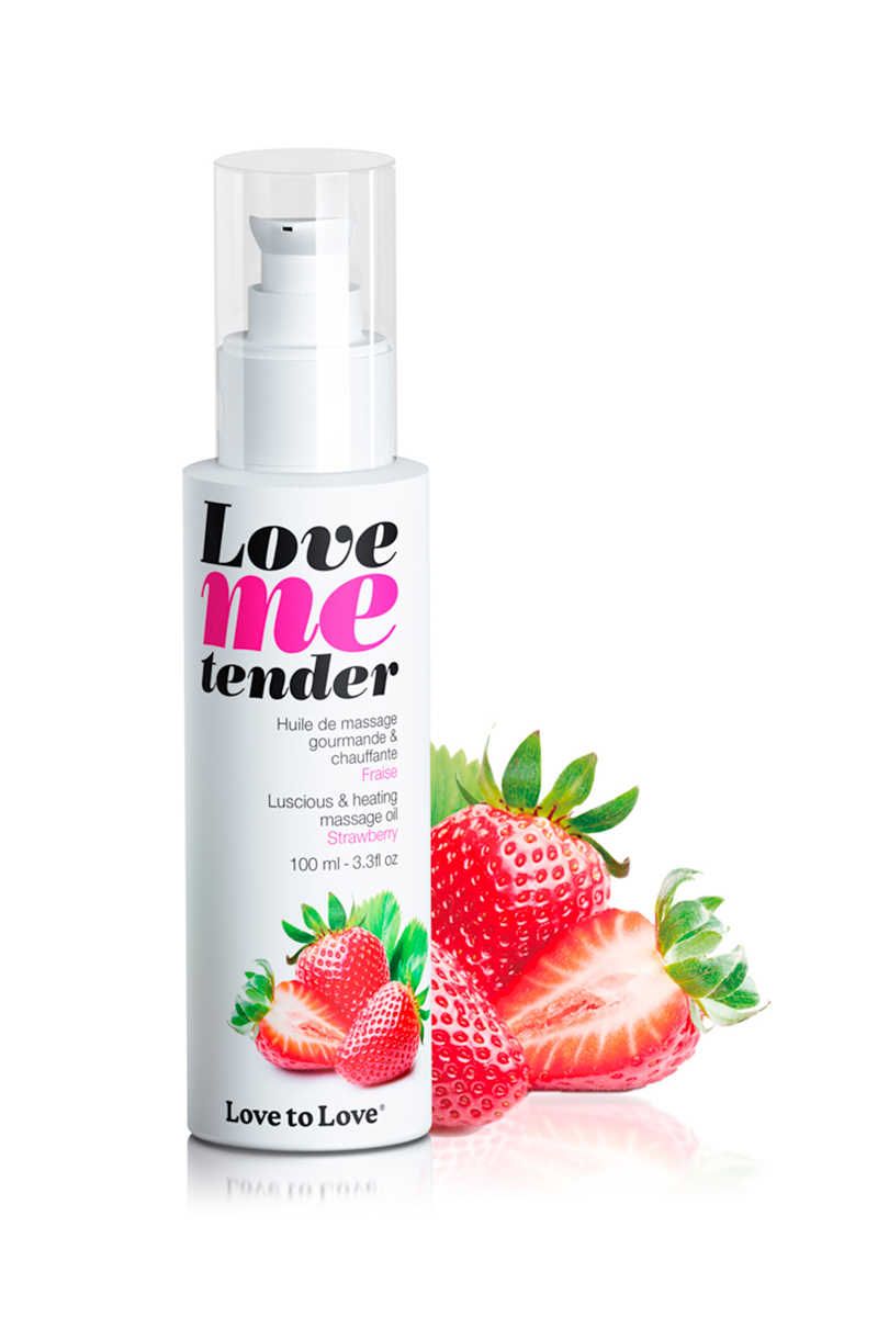 Love To Love Warming Massageolie Love me Tender Strawberry - 100ml