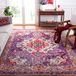 SAFAVIEH Monaco Collection MNC243P tapijt, boho-chic-medaillon, used-look, pluisvrij, voor woonkamer, slaapkamer, 70 x 120 cm, violet/fuchsia
