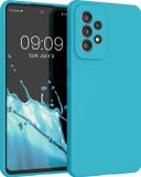 kwmobile telefoonhoesje geschikt voor Samsung Galaxy A53 5G - Hoesje met siliconen coating - Smartphone case in ijsblauw