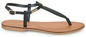 Les tropeziennes par M. Belarbi Harvil Zwarte Leren Platte Sandalen Dames Maat 36