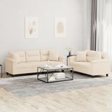 Maison Exclusive ensemble de canapé 2 pièces avec coussins, microfibre beige