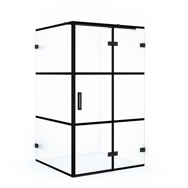 Maxaro Douchecabine Diamond 120x80cm 8mm Helder Veiligheidsglas Zwart