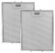 Merkloos Solidchoice - 2 Stuks Metaal Vettfilters voor Afzuigkappen 318 x 258 mm