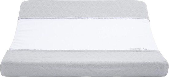 Baby's Only Gebreide baby aankleedkussenhoes - Waskussenhoes - Overtrek verzorgingskussen Reef - Dusty Grey - 45x70 cm - 100% ecologisch katoen