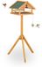 Merkloos / Sans marque Relaxdays Vogelvoederhuisje op paal - 120 cm - Hout - Oranje