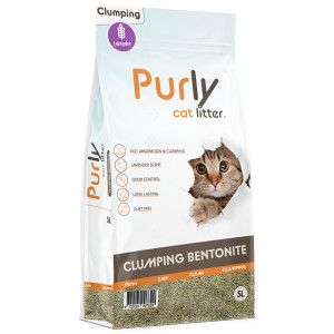 Purly Clumping bentoniet kattenbakvulling Lavender 3 x 5 liter
