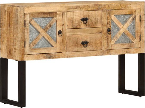 vidaXL Dressoir 110x30x74 cm Ruw Mangohout Bruin