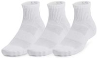 Under Armour Tc 3-pack Quarter sportsokken voor heren, wit, maat 31-36