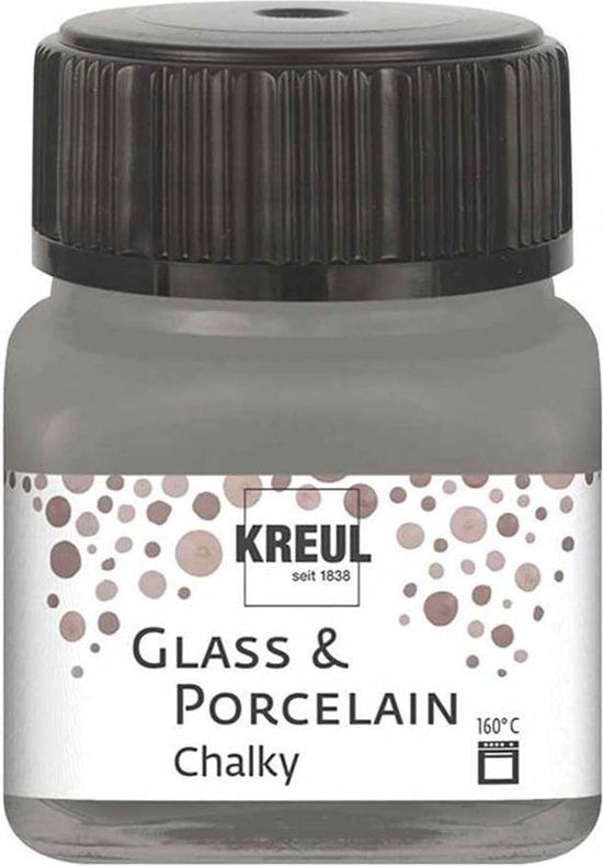 Kreul Glasverf - Porseleinverf - Smoky Stone - Extra Mat - Chalky - 20ml