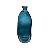 Atmosphera bloemenvaas Pisa - Organische fles vorm - blauw transparant - glas - 51 x 23 cm