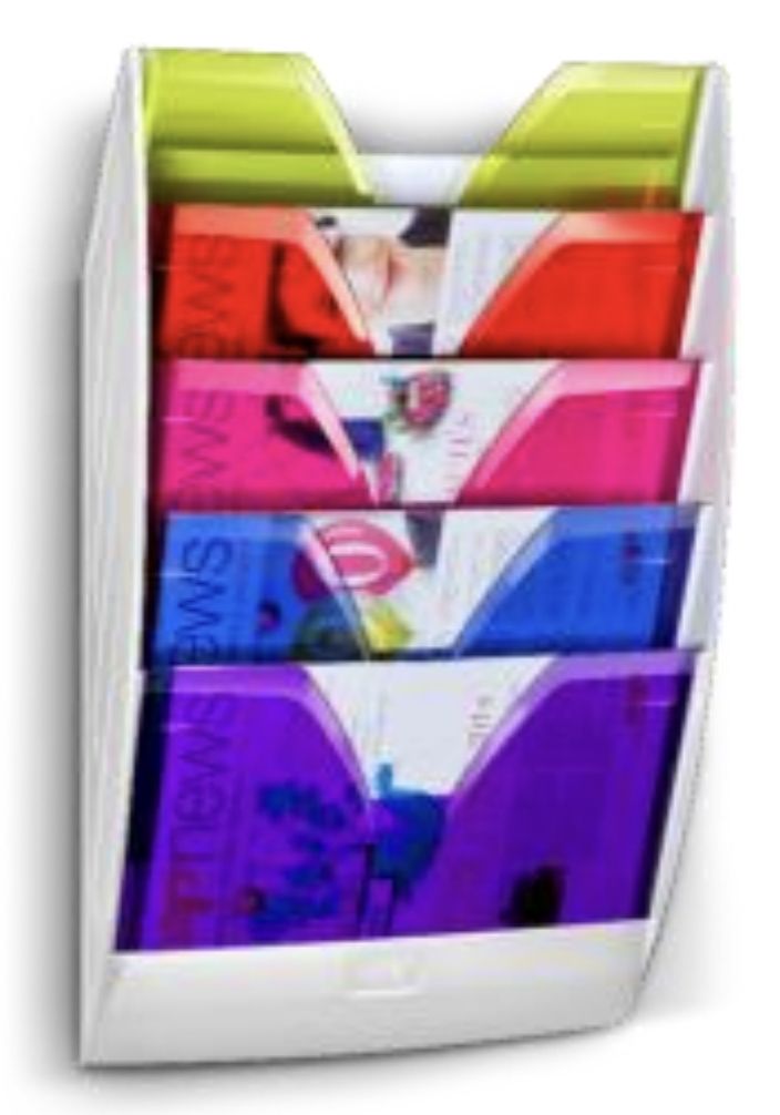 CEP Wanddisplayrek - Polystyreen - Meerkleurig, Wit - 5 Schappen