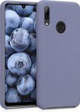kwmobile telefoonhoesje geschikt voor Huawei P Smart (2019) - Hoesje met siliconen coating - Smartphone case in lavendelgrijs