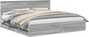 vidaXL Bedframe, couleur gris Sonoma, 200 x 200 cm, en bois composite