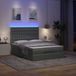 Maison Exclusive - Cadre de lit ottoman avec matelas gris foncé 140x190 cm tissu