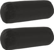 vidaXL Kussensloop 2 pcs heerlen zwart ø 15 x 40 cm polyester