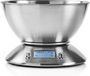 Unyqoos Balance de cuisine Acier inoxydable Affichage numérique Bol amovible