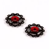 CEMA derailleurwieltjes PVC 9/10/11V RVS-Keramisch zwart