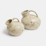 LOBERON Vase 2er Set Gravière antiekcrème