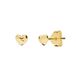 Lucardi Kinder Zilveren goldplated oorknoppen hart