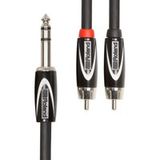 Roland RCC-10-TR2RV2 - Instrumentenkabel, TRS jack - 2x RCA, 3 mtr.