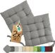 etérea Basic Coussin de siège Coussin de chaise - Seat Cushion 2 Pièces - 40x40 cm - Gris