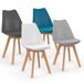 IDMarket - Set de 4 chaises SARA Mix Color style scandinave