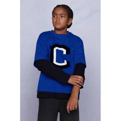 Coolcat Unisex Longsleeve T-shirt Bowie met Gelaagde Mouwen