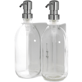 Distributeur de savon mural double blanc