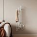 Emke Radiateur sèche-serviettes connecté 220W, tubes inclinés gain de place, radiateur salle de bain Wifi, 115x22 cm, blanc