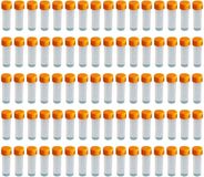 Merkloos / Sans marque Plastic buisjes 5 ml - 80 stuks met deksel - kunststof cryorbuisjes - reageerbuisjes - gegradueerde markeringen - wartelmoer - laboratorium