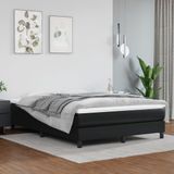 vidaXL Boxspring bed kunstleer zwart 140x200 cm