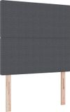 vidaXL LED Hoofdbord met hoofdeinde Donkergrijs 100 cm Corduroy stof