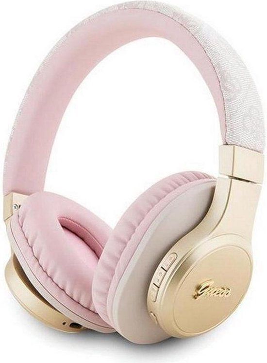 Guess 4G Script Logo Bluetooth Over-Ear Headphones - Pink