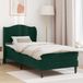 Maison Exclusive - Cadre de lit en velours vert foncé 100 x 200 cm
