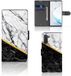 B2Ctelecom Samsung Galaxy Note 10 Bookcase Marmer Wit Zwart