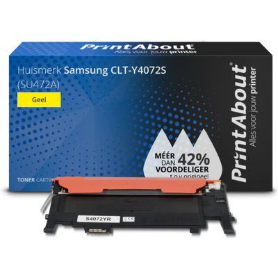 PrintAbout Huismerk Samsung CLT-Y4072S (SU472A) Toner Geel